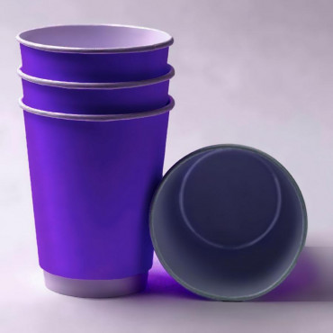 Бумажный стакан 2-слойный Фиолетовый d=90 350мл