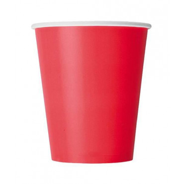 Бумажный стакан Красный d=80 250мл