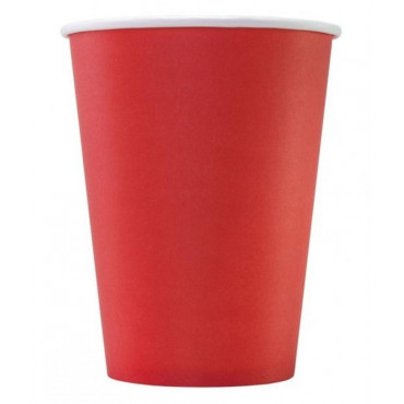 Бумажный стакан Красный d=90 300мл