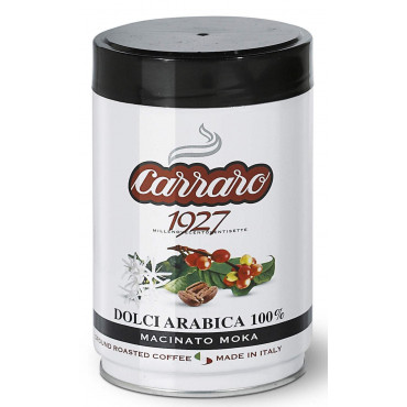 Кофе молотый Carraro Dolci Arabica в банке 250 г (0,25 кг)