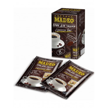 Кофе молотый Madeo Espresso Bar для чашки 10шт