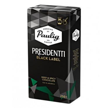 Кофе молотый Paulig Presidentti Black Label 250 г (0,25 кг)