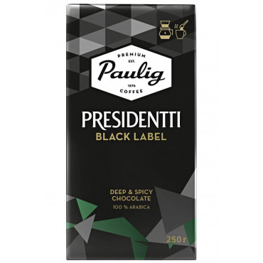 Кофе молотый Paulig Presidentti Black Label 250 г (0,25 кг)