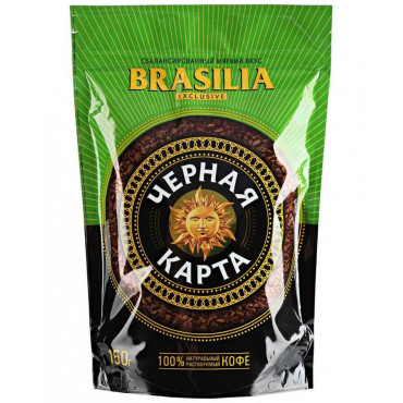 Кофе раств. Черная Карта Exclusive Brasilia пакет 150г