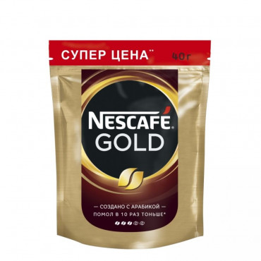 Кофе растворимый Nescafé Gold пакет 40г