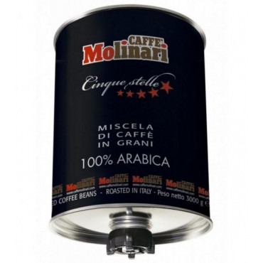 Кофе в зернах Caffe Molinari 100% Arabica Пять Звезд 3000 гр (3кг)