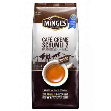 Кофе в зернах Minges Cafe Creme Schumli 2 1000 г (1 кг)