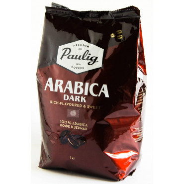 Кофе в зернах Paulig 100% Arabica Dark 1000 гр (1кг)