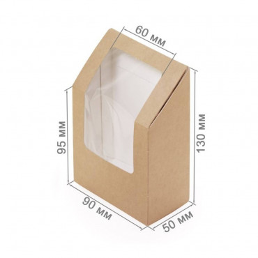 Упаковка для роллов OPROLL 450 мл 90*50*130мм крафт картон