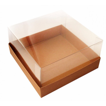 Дно коробки для торта 240*240*40 мм крафт-крафт