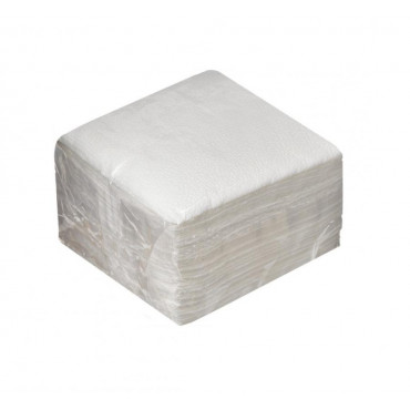 Салфетки бумажные 1-слойные белые с тиснением 24*24см 65л