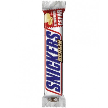 Батончик шоколадный Белый Сникерс White Snickers super 81г