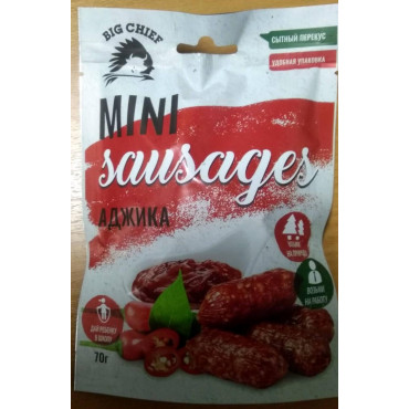 Mini sausages мини-сосиски АДЖИКА 70 г