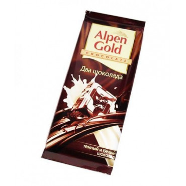 Шоколад Альпен Голд Два Шоколада Alpen Gold 90г