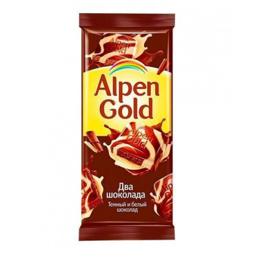 Шоколад Альпен Голд Два Шоколада Alpen Gold 90г