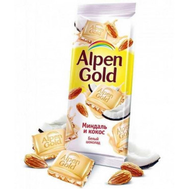 Шоколад Альпен Голд Миндаль и Кокос Alpen Gold 90г