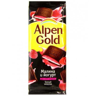 Шоколад Альпен Голд Темный Малина и йогурт Alpen Gold 90г