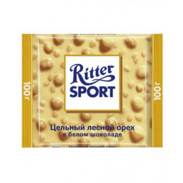 Шоколад Риттер Спорт Белый с Цельным Фундуком Ritter Sport 100 г