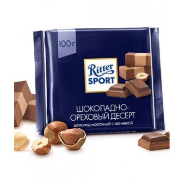 Шоколад Ritter Sport Шоколадно-Ореховый десерт 100г