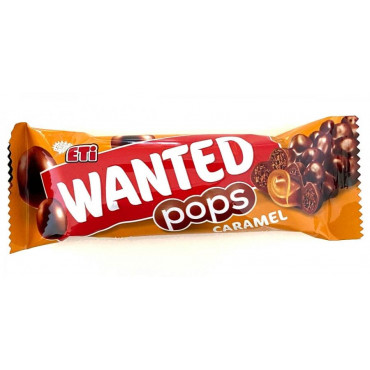 Шоколадный батончик ETi WANTED POPS Caramel 28 г