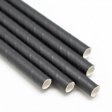Бумажные трубочки Шварц черные 200мм d=8мм (150 шт)
